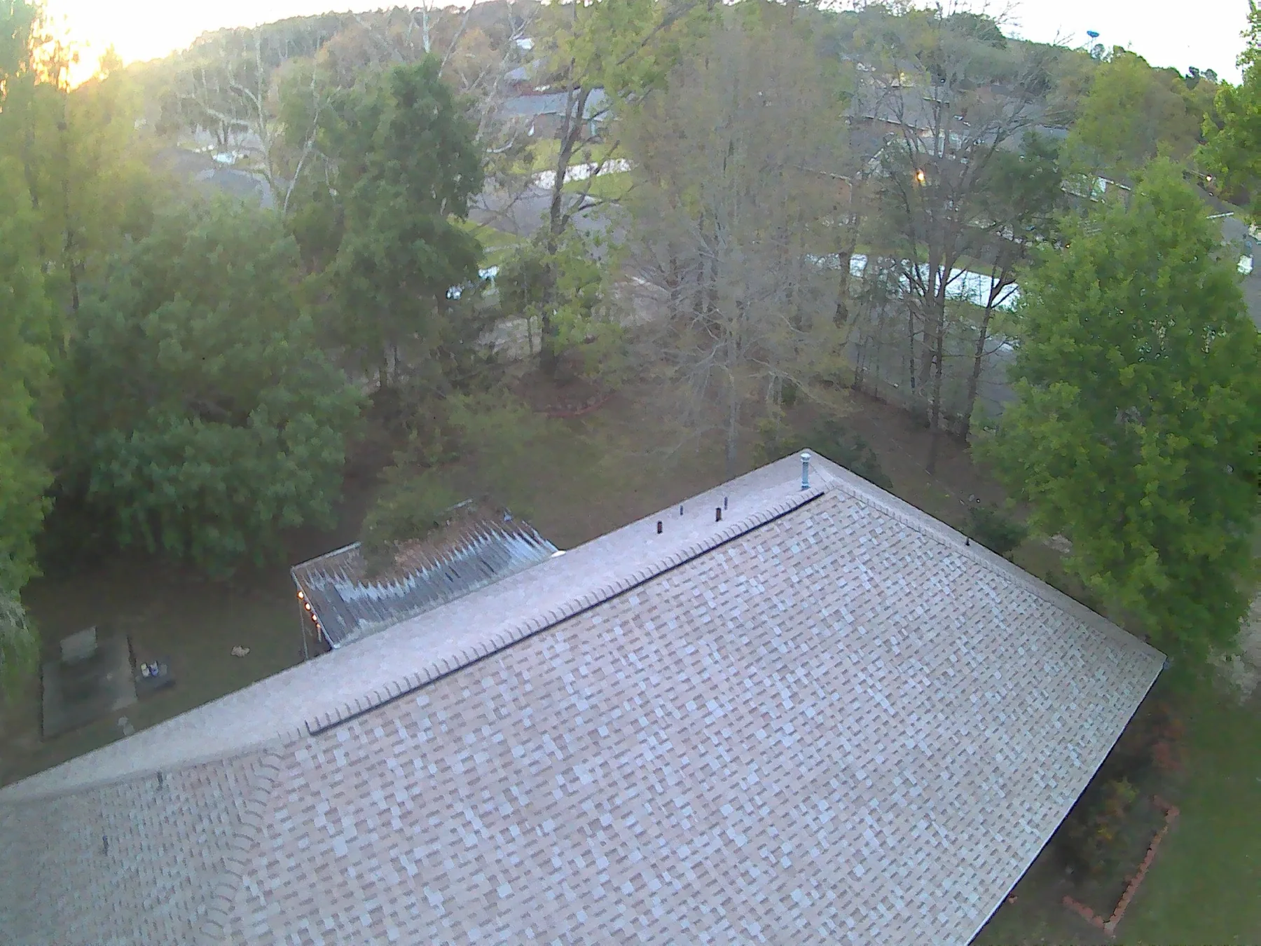 Underlayment installed during a roof replacement in Eunice, LA